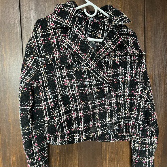 FATE Tweed Bomber Jacket/Coast - VICI - Black & Multicolor - Picture 1 of 10